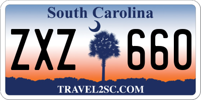 SC license plate ZXZ660