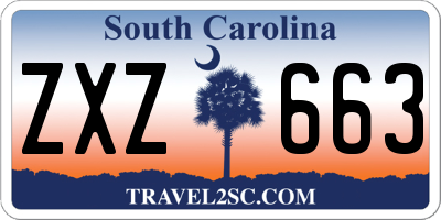 SC license plate ZXZ663