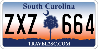 SC license plate ZXZ664