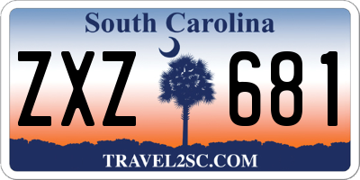 SC license plate ZXZ681