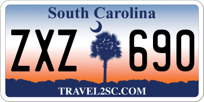 SC license plate ZXZ690