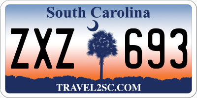SC license plate ZXZ693