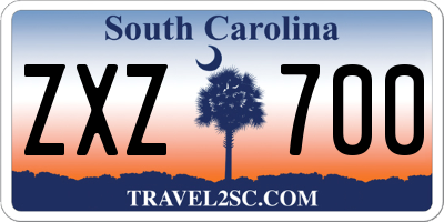 SC license plate ZXZ700