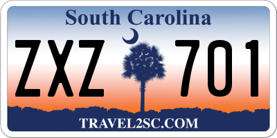 SC license plate ZXZ701