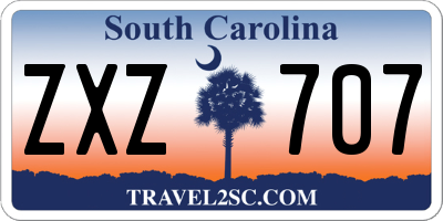 SC license plate ZXZ707