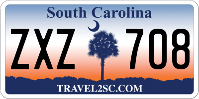 SC license plate ZXZ708