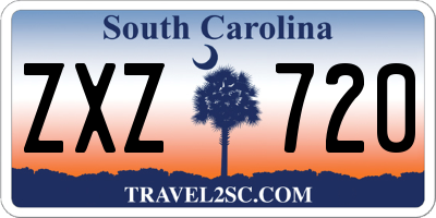SC license plate ZXZ720
