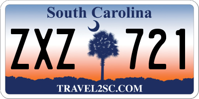 SC license plate ZXZ721