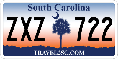 SC license plate ZXZ722