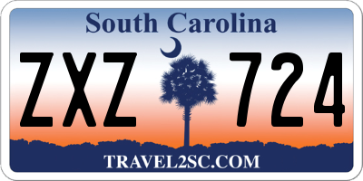 SC license plate ZXZ724