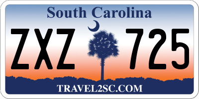 SC license plate ZXZ725