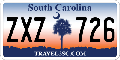 SC license plate ZXZ726