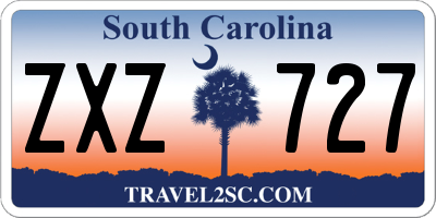 SC license plate ZXZ727