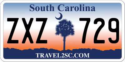 SC license plate ZXZ729