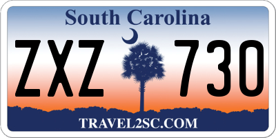 SC license plate ZXZ730