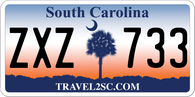 SC license plate ZXZ733