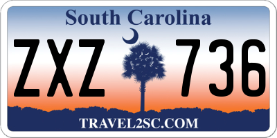 SC license plate ZXZ736