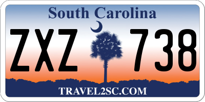 SC license plate ZXZ738
