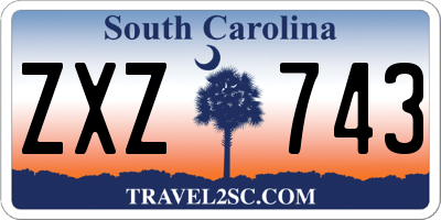 SC license plate ZXZ743