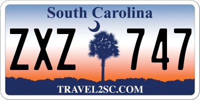SC license plate ZXZ747
