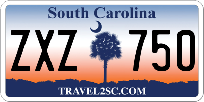 SC license plate ZXZ750