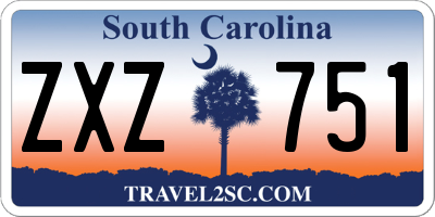 SC license plate ZXZ751