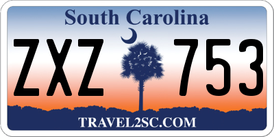 SC license plate ZXZ753