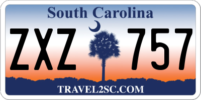 SC license plate ZXZ757