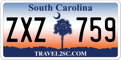 SC license plate ZXZ759