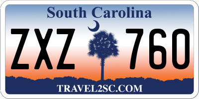 SC license plate ZXZ760