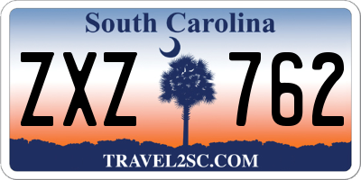 SC license plate ZXZ762