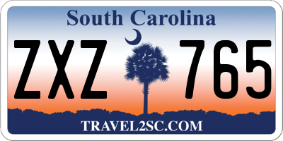 SC license plate ZXZ765