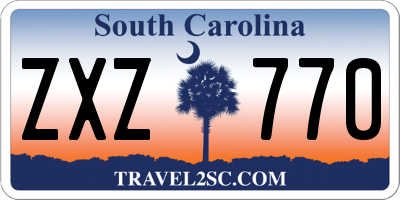 SC license plate ZXZ770