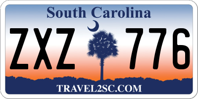 SC license plate ZXZ776