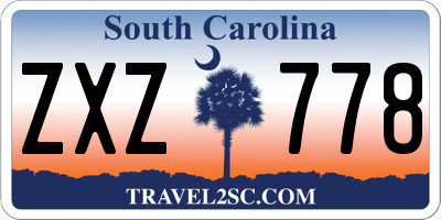 SC license plate ZXZ778