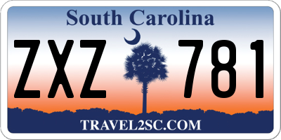 SC license plate ZXZ781