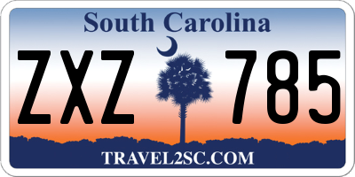 SC license plate ZXZ785