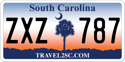 SC license plate ZXZ787