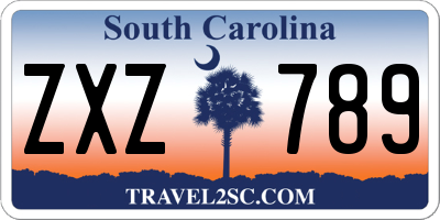 SC license plate ZXZ789