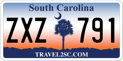 SC license plate ZXZ791