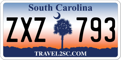 SC license plate ZXZ793