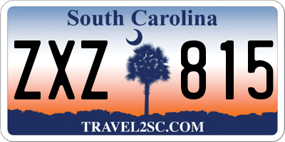 SC license plate ZXZ815