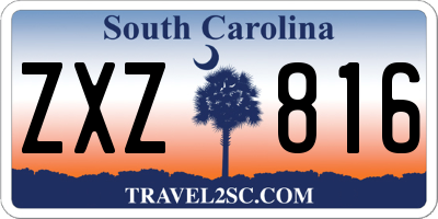 SC license plate ZXZ816