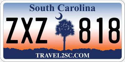SC license plate ZXZ818