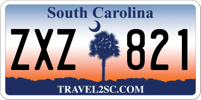 SC license plate ZXZ821