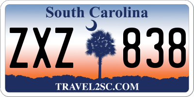 SC license plate ZXZ838