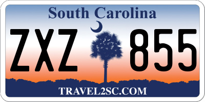 SC license plate ZXZ855