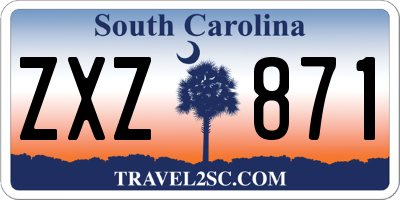 SC license plate ZXZ871