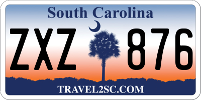 SC license plate ZXZ876