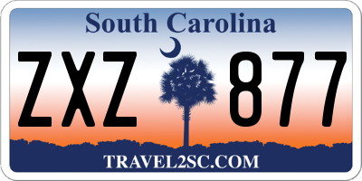 SC license plate ZXZ877